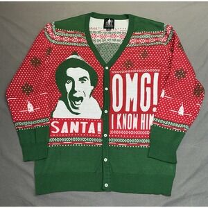 Elf OMG, Santa I Know Him! Ugly Christmas Sweater Men's XXL